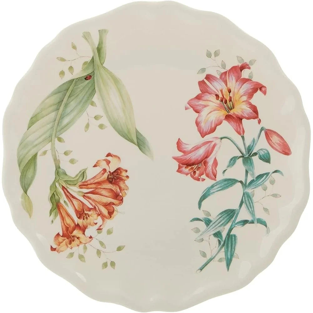 Melamine Salad Plate 9 Inch Dishwasher Safe Multicolor Accent Plate Durable Lightweight Perfect Outdoor Dining