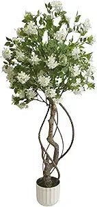 Color Camellia Artificial Tree Faux Floral Indoor Outdoor