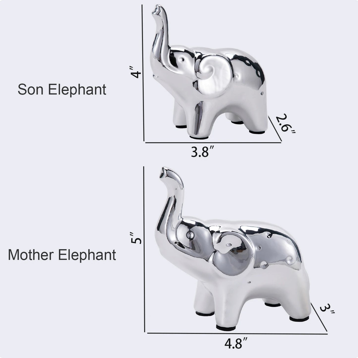 Warm Welcome Decor Elephant Statues Ceramic Desktop Decor