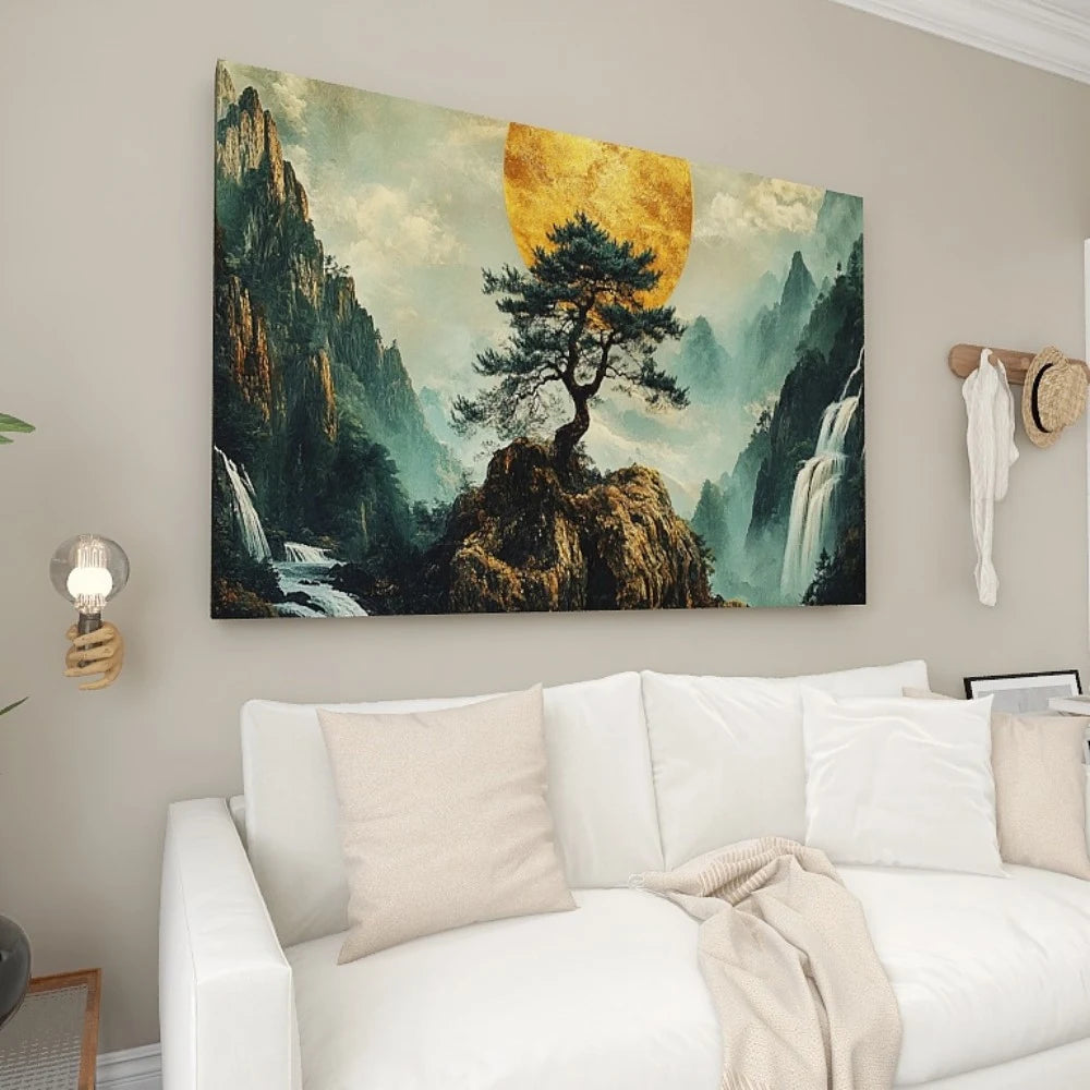 Canvas Wall Art Solid Wood Frame Living Room