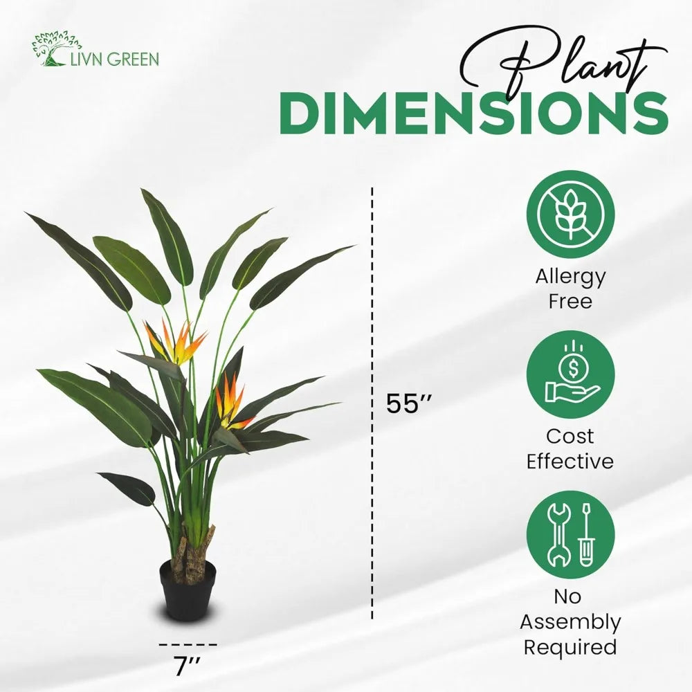 Bird Of Paradise Artificial Plant Tree Decor Realistic Faux