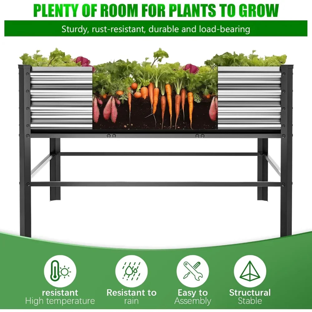Raised Garden Bed With Legs Planting Box 1000lb Capacity