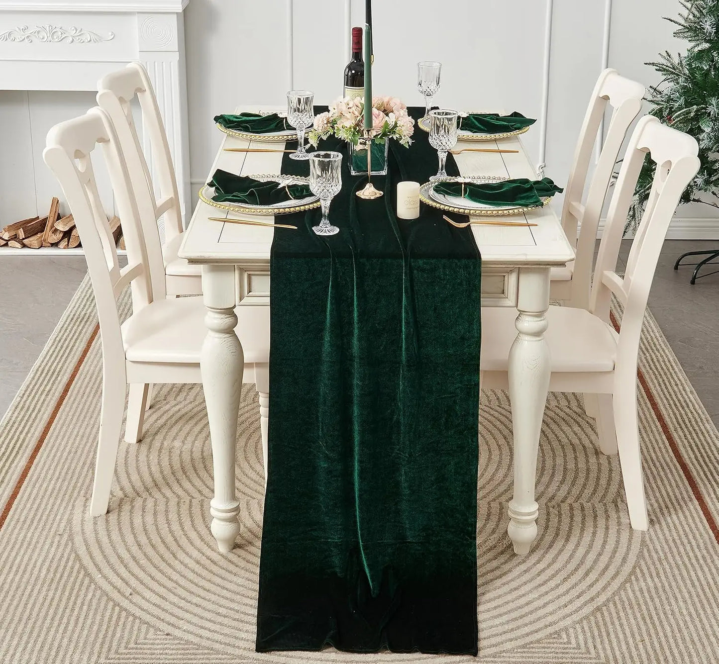 Warm Welcome Decor Velvet Table Runner For Wedding