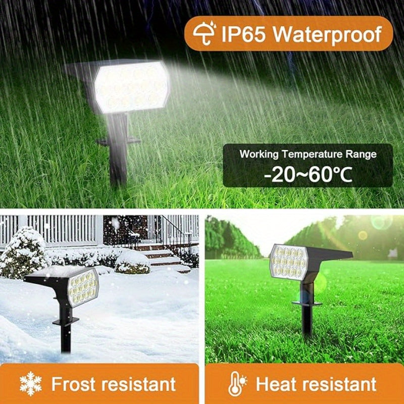 Outdoor Solar Spotlight 2 In 1 Landscape Security Light