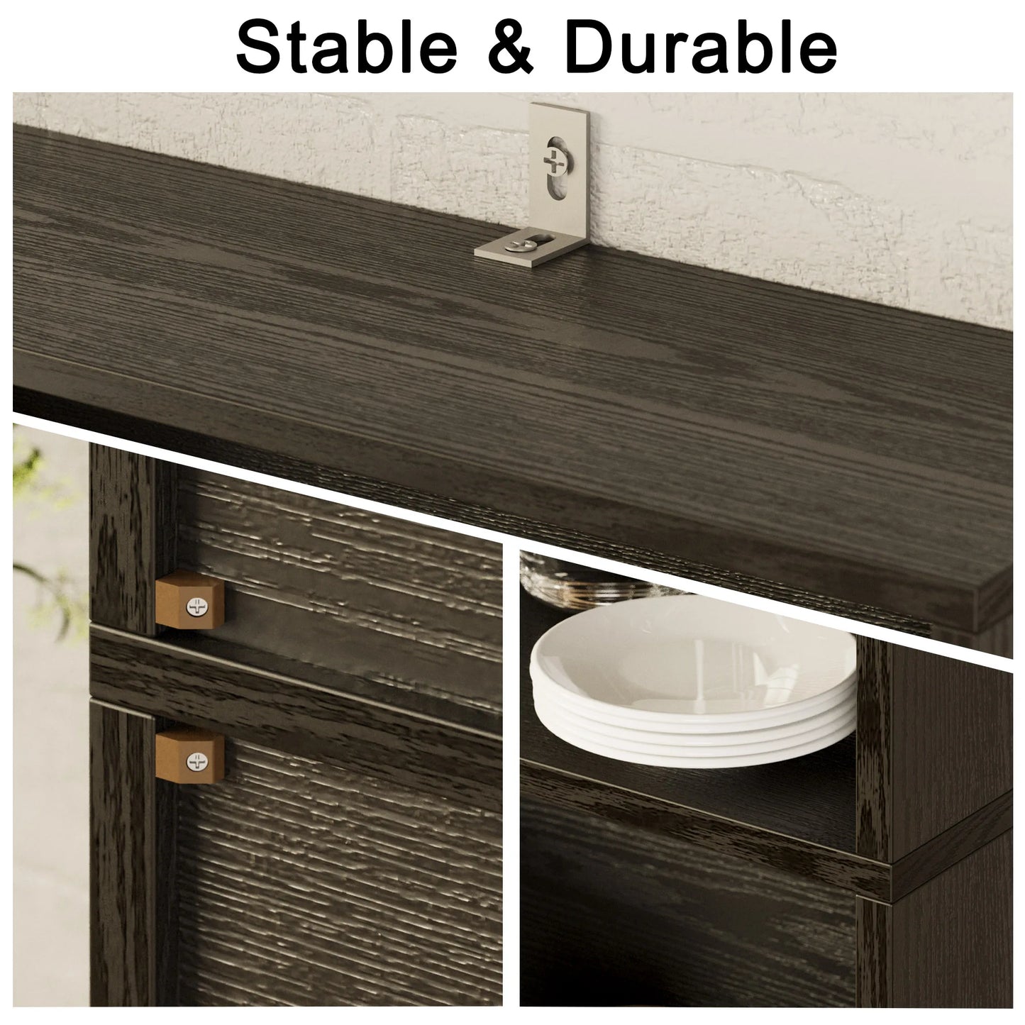 Ironck Durable Industrial Bookshelves Featuring Doors Floor Standing Six Shelves