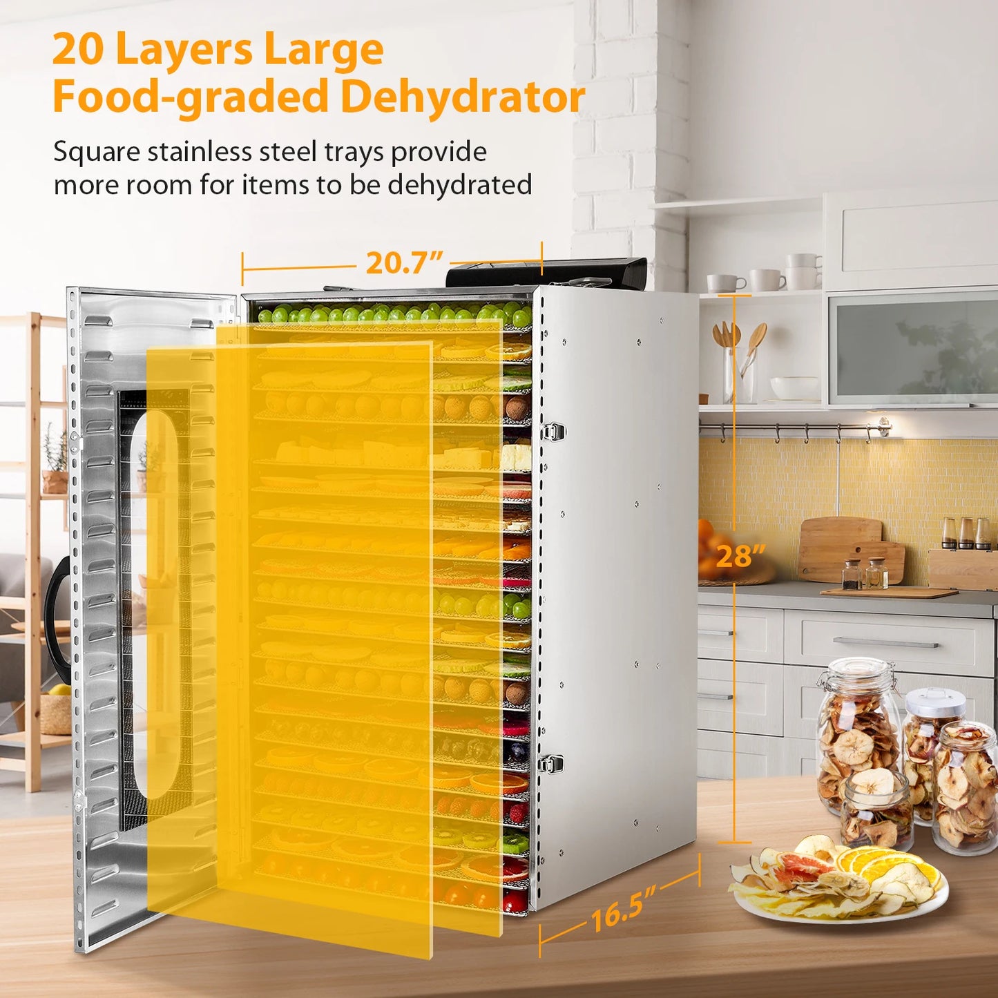 Warm Welcome Decor Commercial Grade Dehydrator 20 Trays