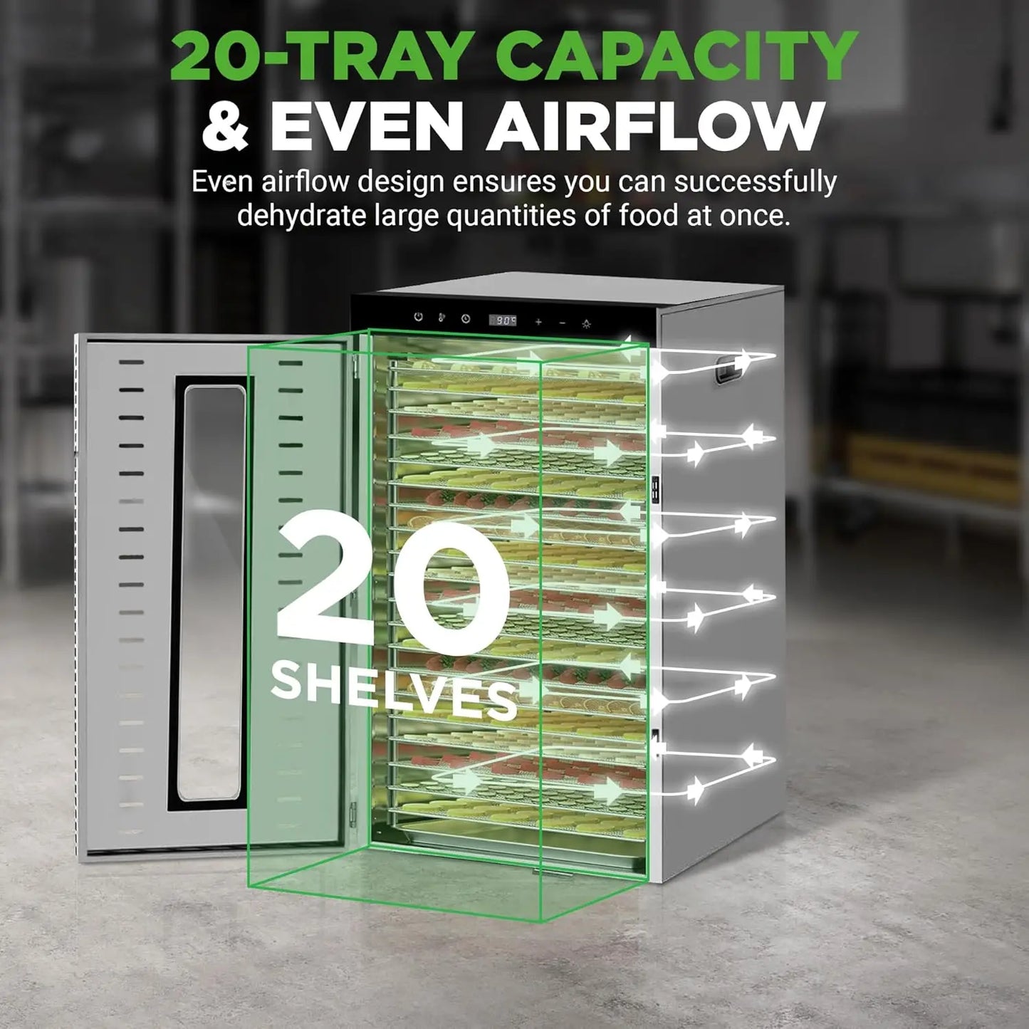 Warm Welcome Decor Commercial Grade Dehydrator 20 Trays