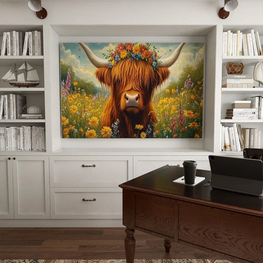 Canvas Wall Art Pine Solid Wood Frame