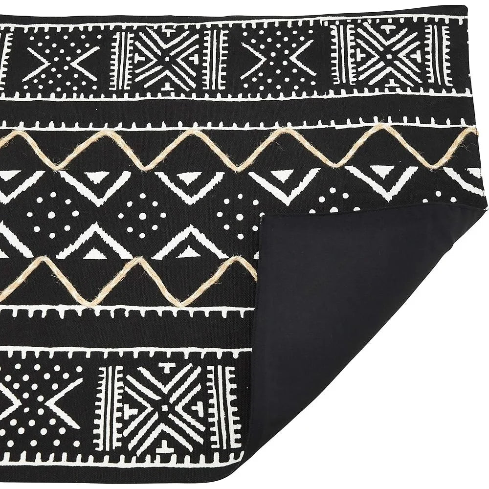 Warm Welcome Decor Mud Cloth Placemats Set of 4 Cotton