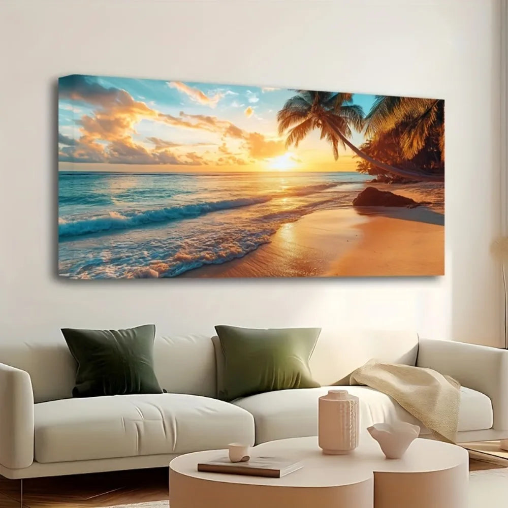 Hign-concerned Pine Wood Frame Canvas Mural Painting