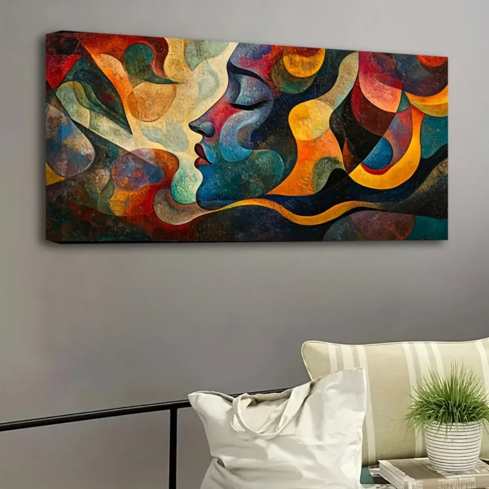Hign-concerned Abstract Canvas Wall Art Pine Wood Frame