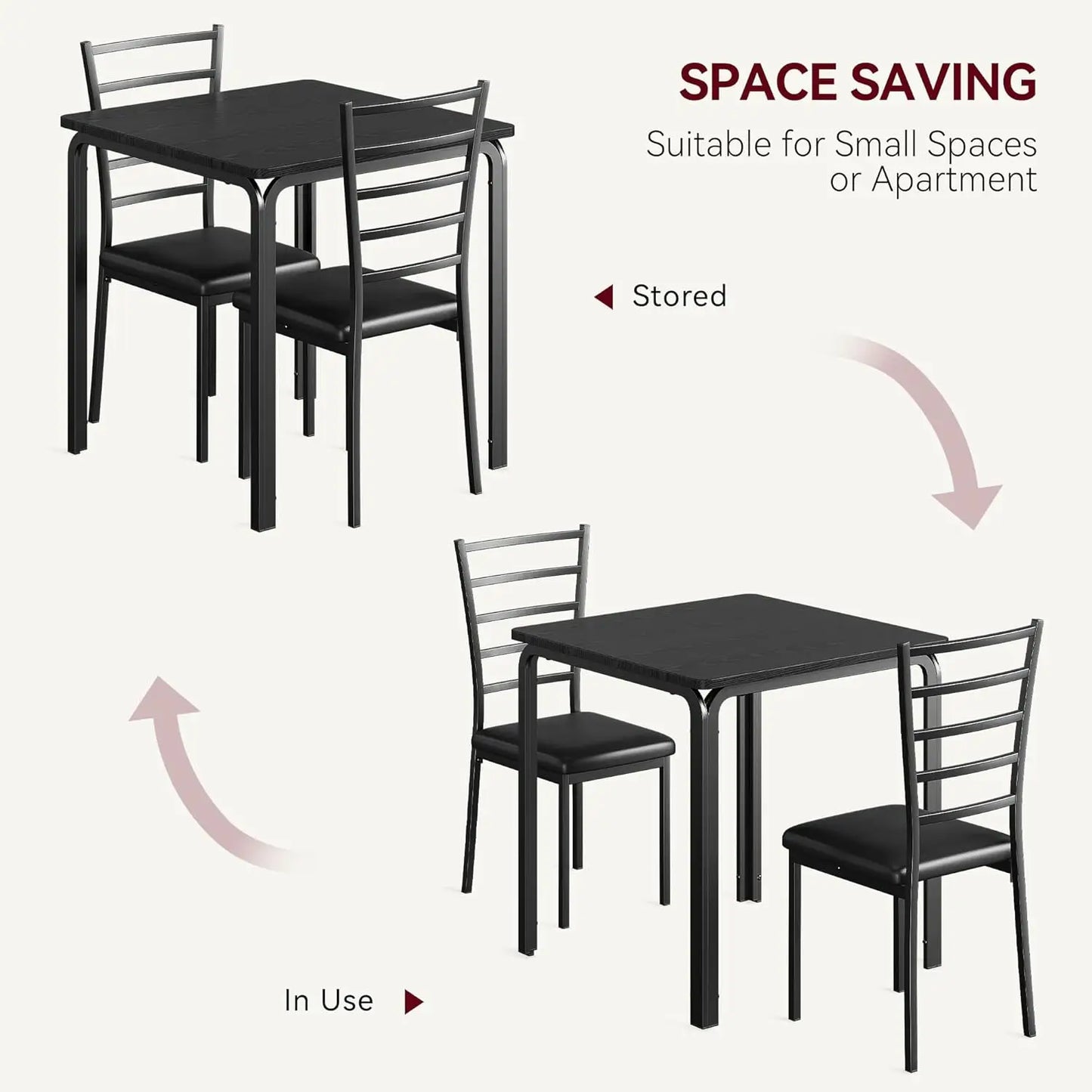 Warm Welcome Decor Modern Dining Table Set For Small Spaces