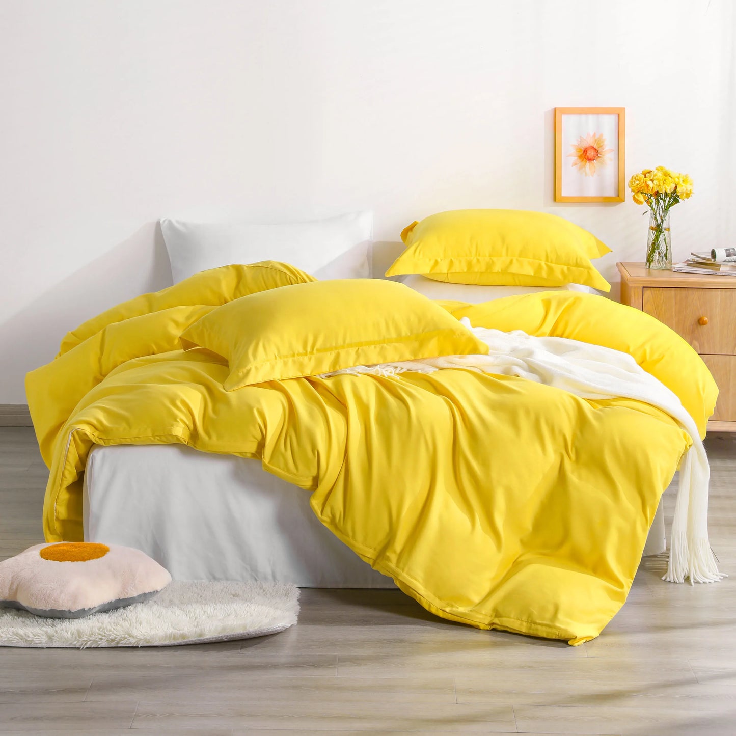 Ntbay 3-Piece Ultra Soft Microfiber Duvet Cover Set