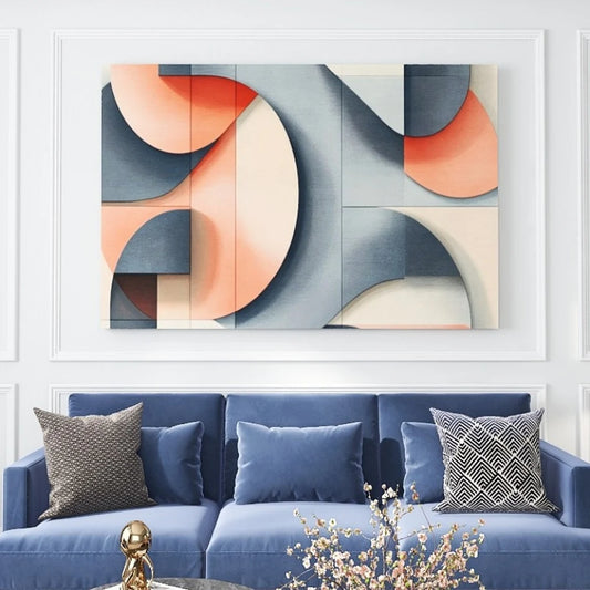 Pine Canvas Wall Art Framed Living Room