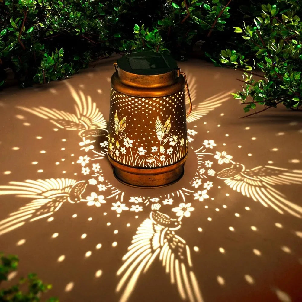 Warm Welcome Decor Solar Lanterns Outdoor Hanging 4 Pack