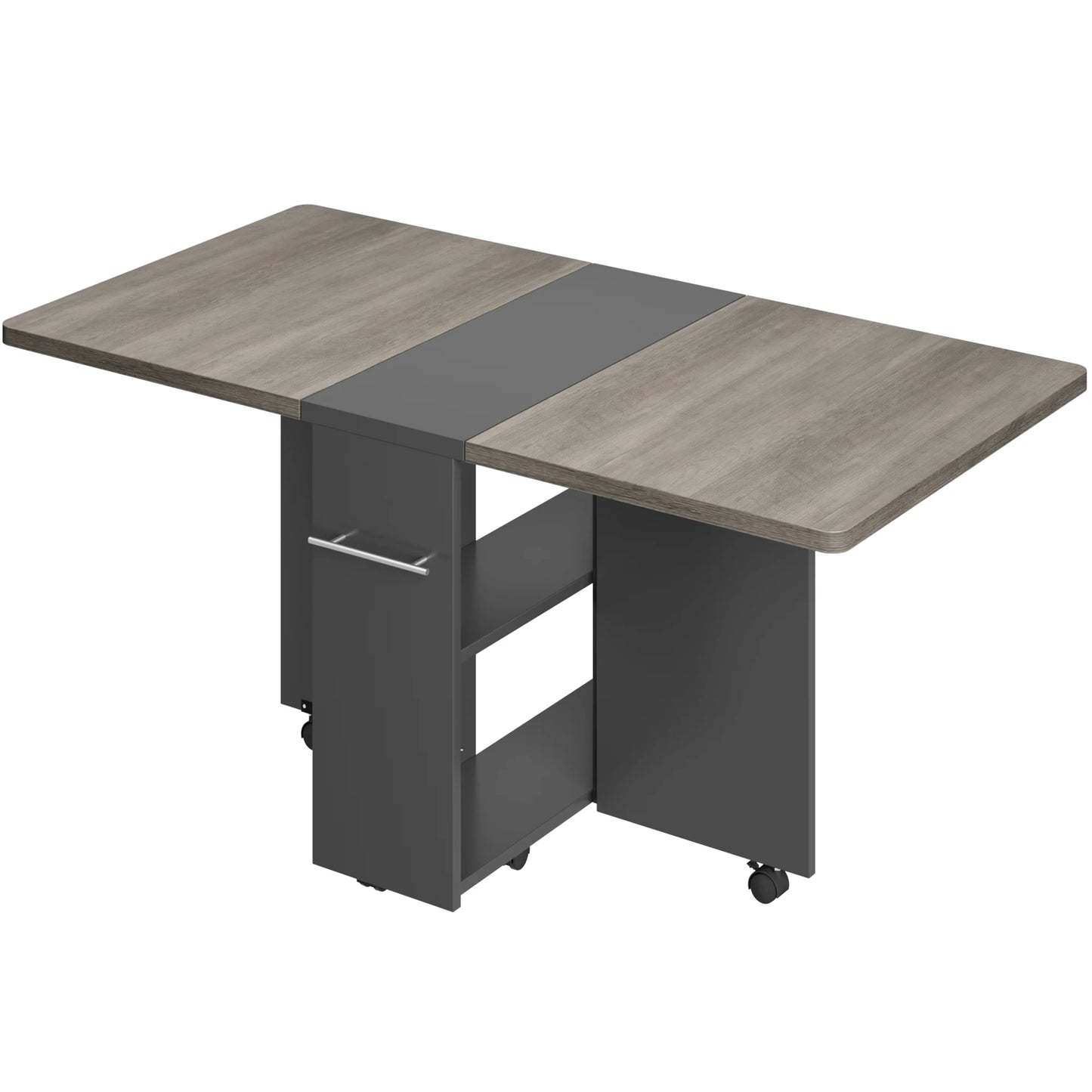 Warm Welcome Decor Foldable Drop Leaf Dining Table Storage