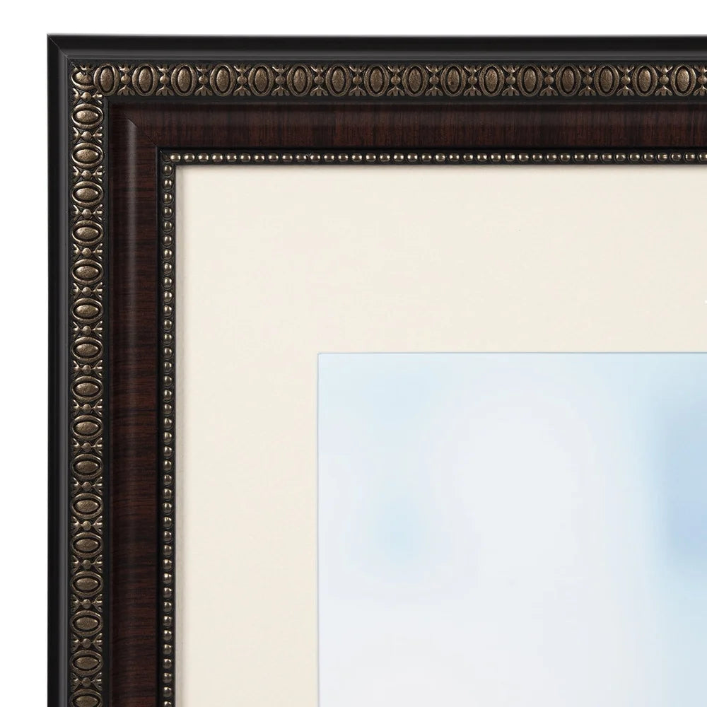 DUTRIEUX Classic Wood Picture Frame With Mat And Glass