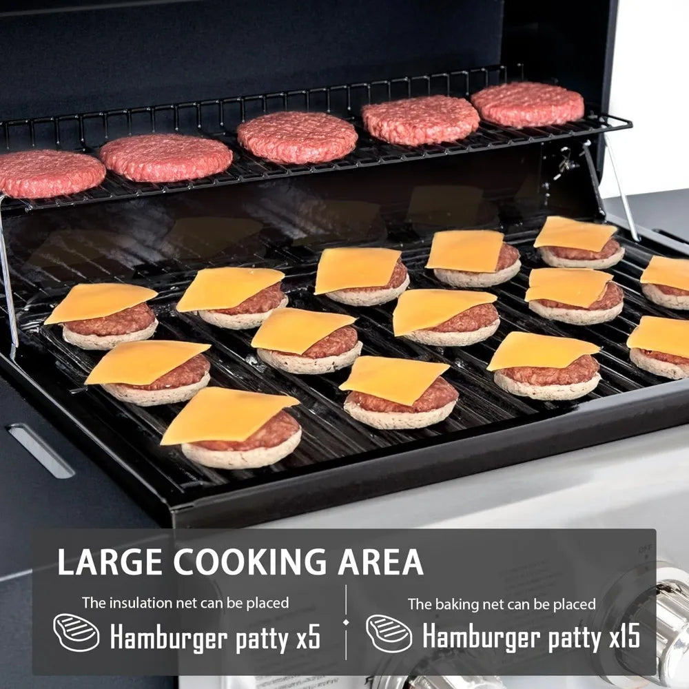 RBXC 3 Burner Propane Gas Grill Stainless Steel 30000 BTU