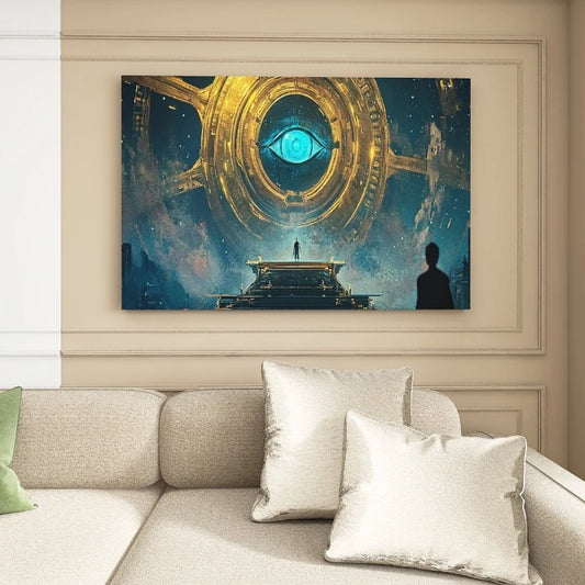 Pine Solid Wood Frame Canvas Wall Art