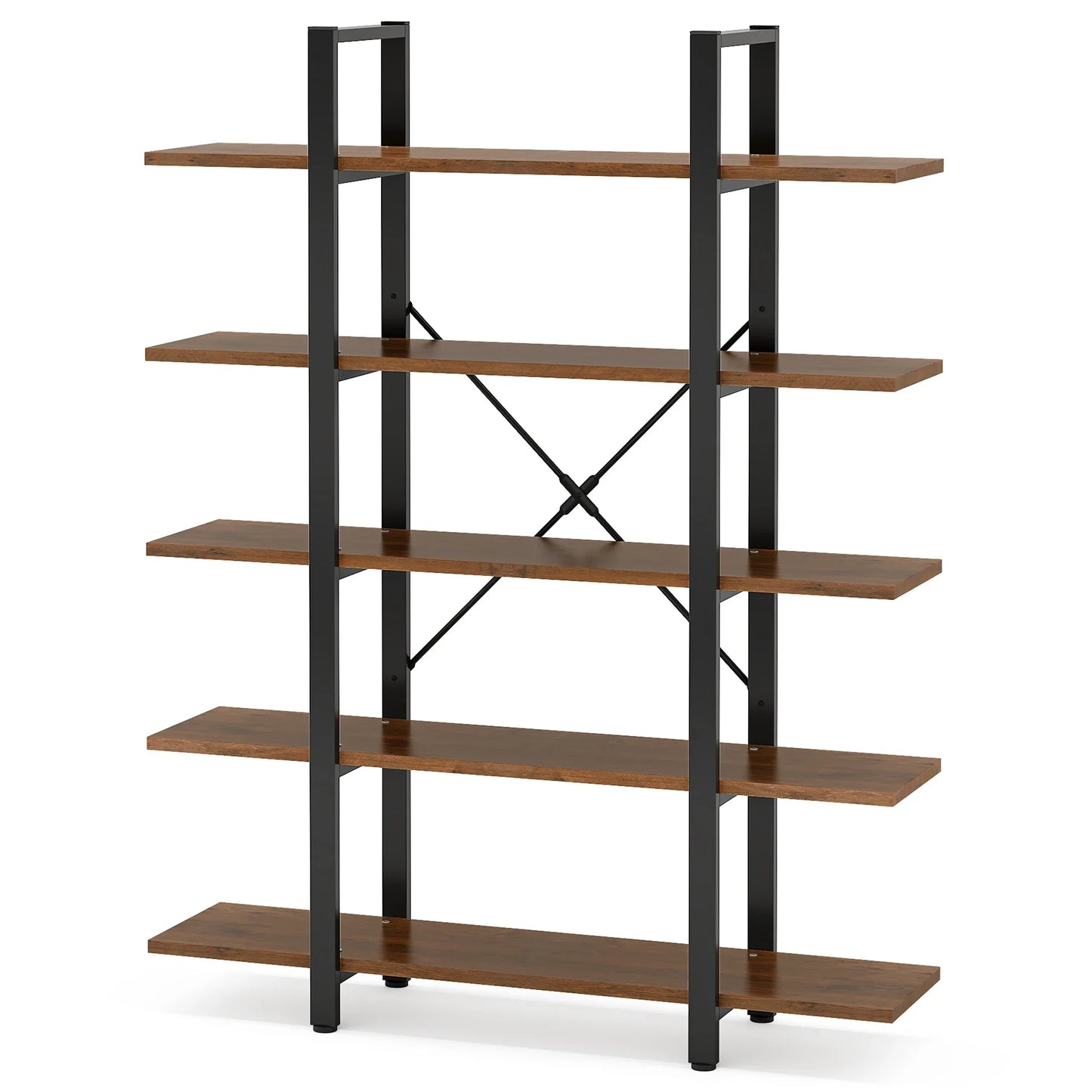 Tribesigns 5-Tier Bookshelf Vintage Industrial Style