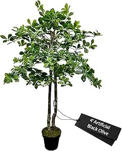 Cypress Alabaster Leaf Artificial Tree With Wood Trunks