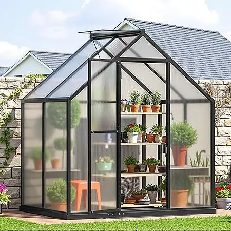 Color Aluminum Walk In Greenhouse Kit For Outdoor Use