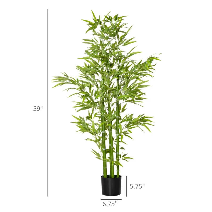 HOMCOM Artificial Bamboo Tree In Nursery Pot For Indoor Use