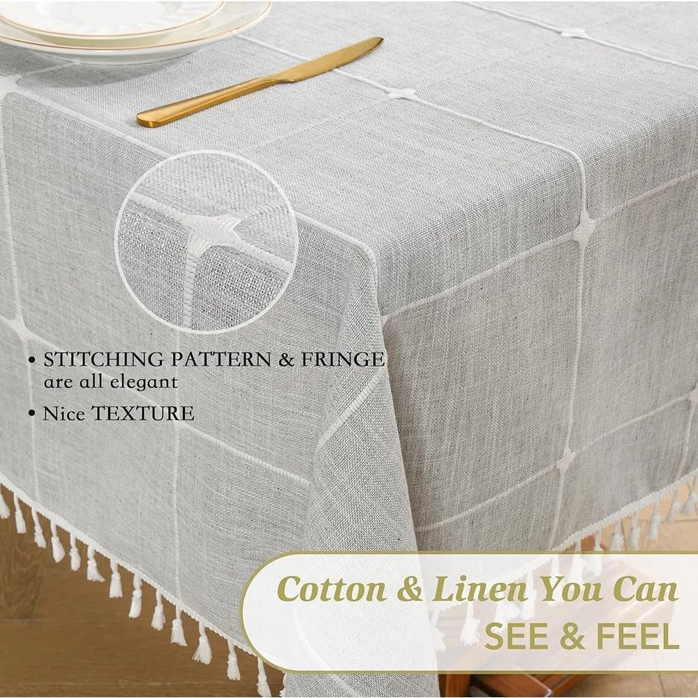 Warm Welcome Decor Wrinkle Resistant Tablecloth Waterproof