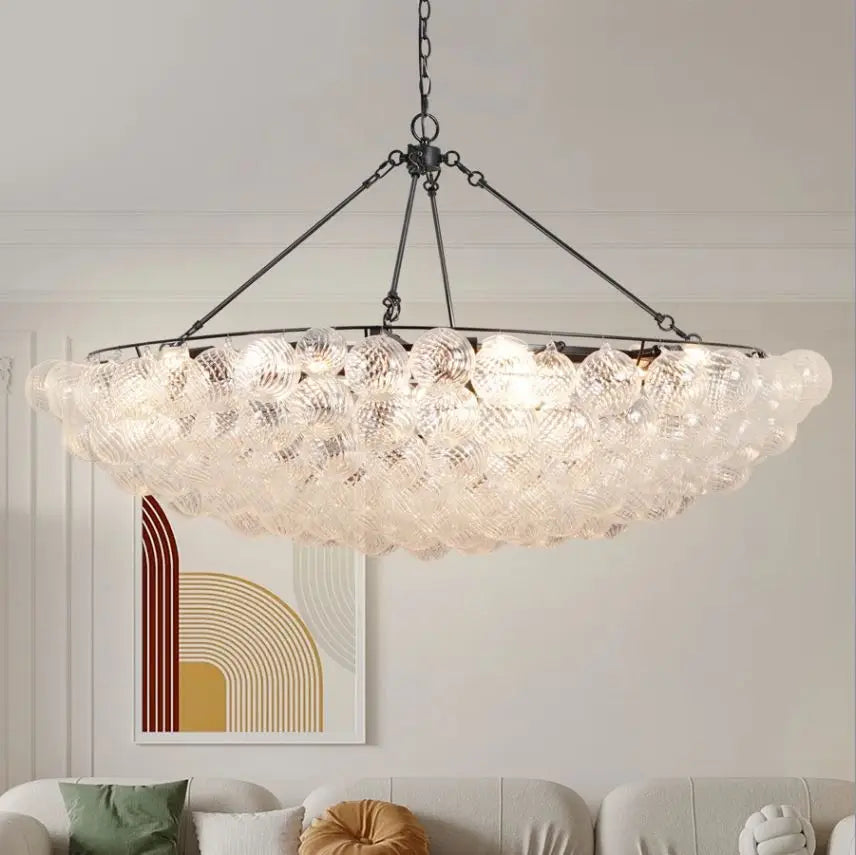 Bubble Chandelier Modern Luxury Pendant Light Globe Glass