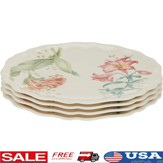 Melamine Salad Plate 9 Inch Dishwasher Safe Multicolor Accent Plate Durable Lightweight Perfect Outdoor Dining