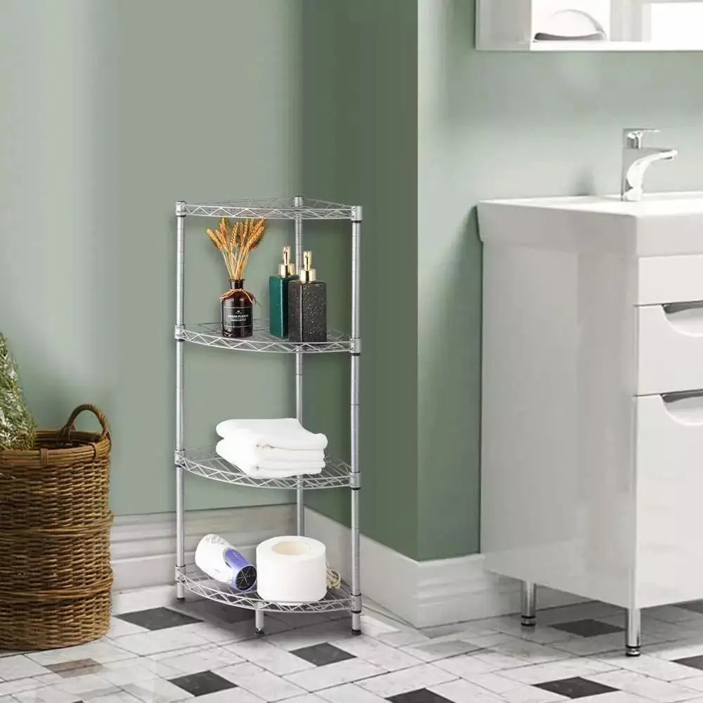 4 Tier Corner Shelf Rack Kitchen Storage Organizer