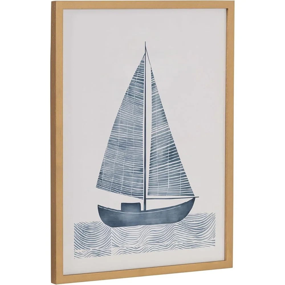 DUTRIEUX Nautical Sailboat Framed Wall Art Coastal Decor