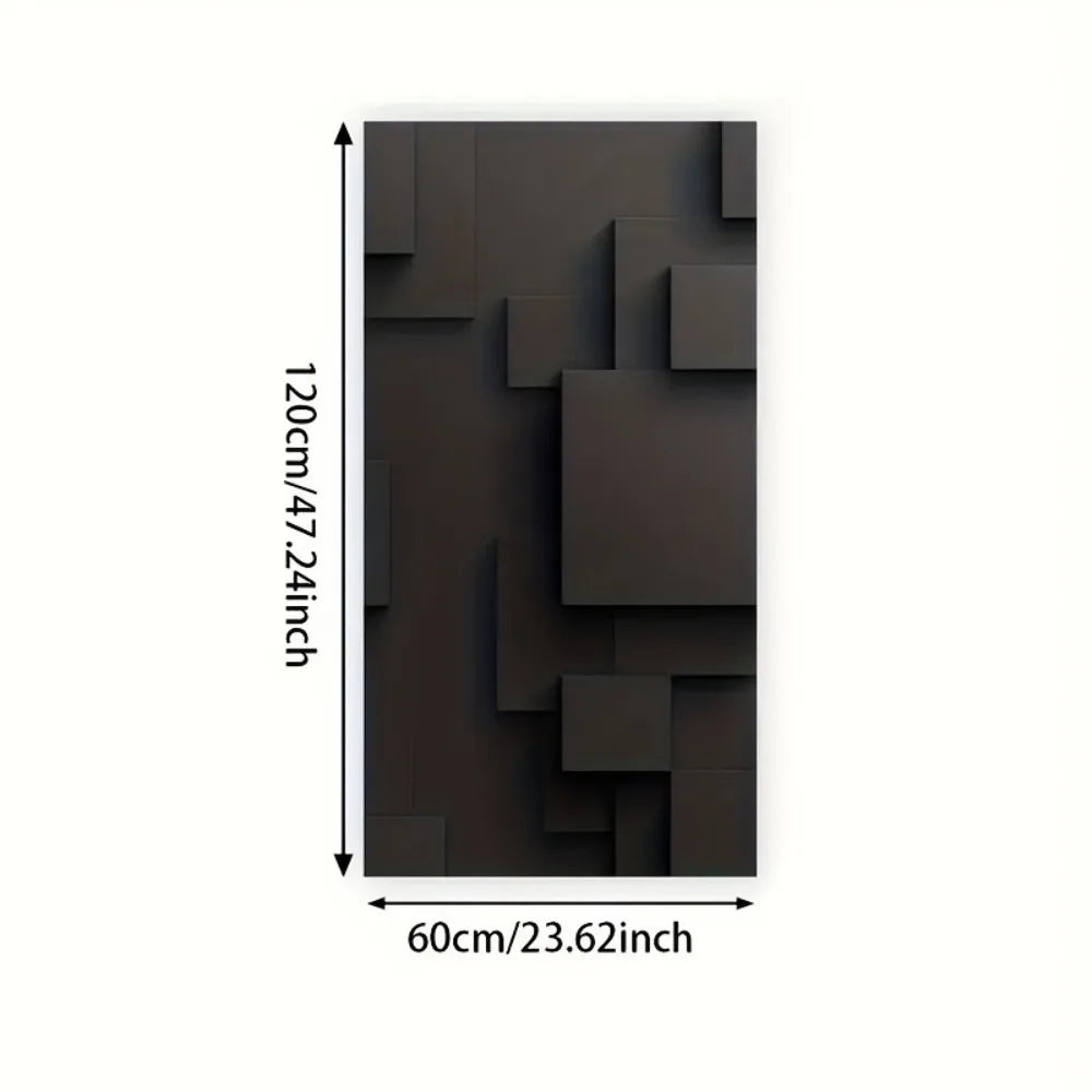 Hign-concerned Pine Wood Frame Abstract Geometric Mural