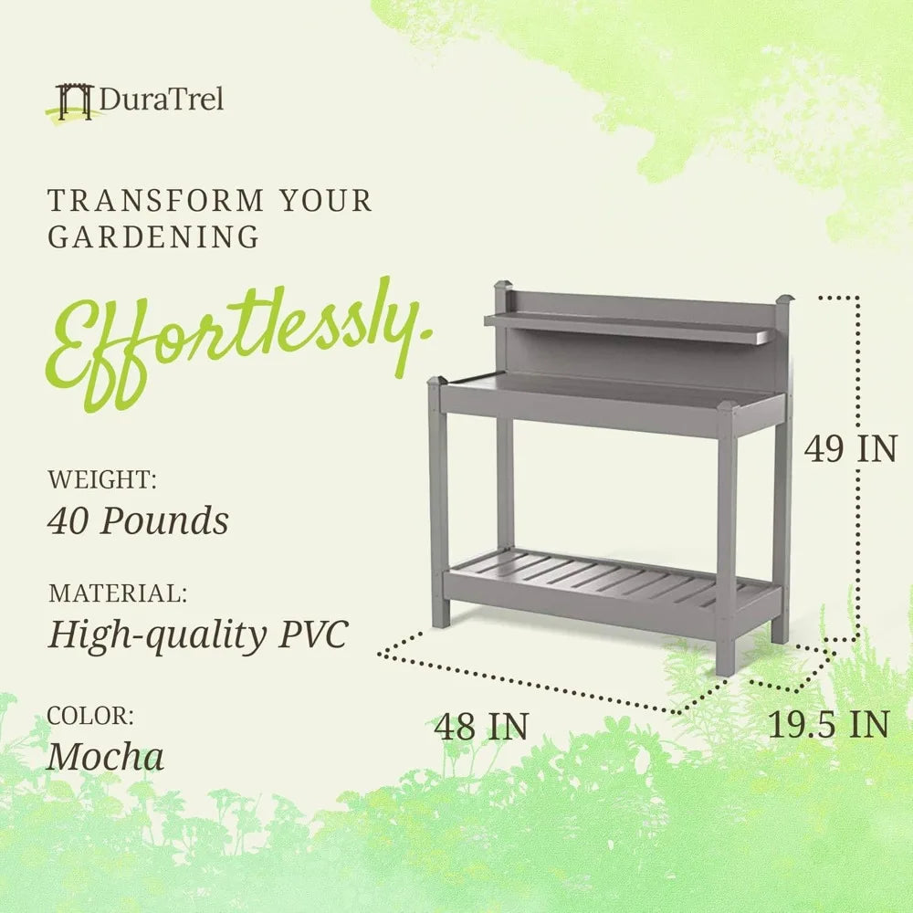 Guangbai Vinyl Potting Bench for Indoor Outdoor Garden
