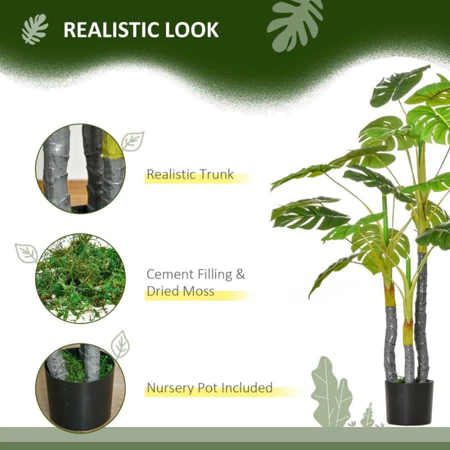 HOMCOM Monstera Tree Artificial Plant Indoor Outdoor