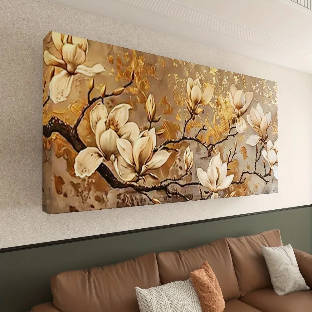 Hign Concerned Golden Lily Canvas Art Large Wall Mural