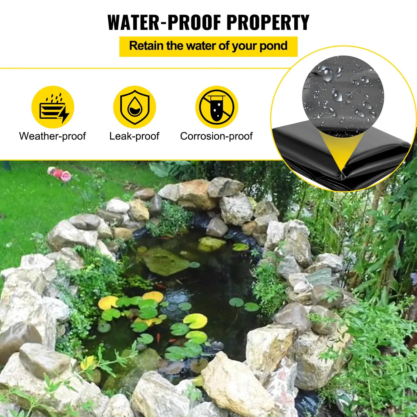LLDPE Pond Liner Waterproof for Fish Ponds Durable
