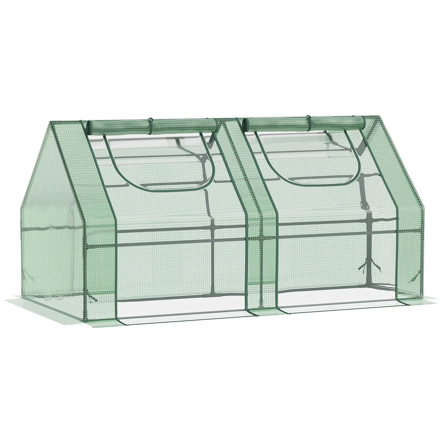 Outsunny Garden Greenhouse with PE Mesh Cover and Windows