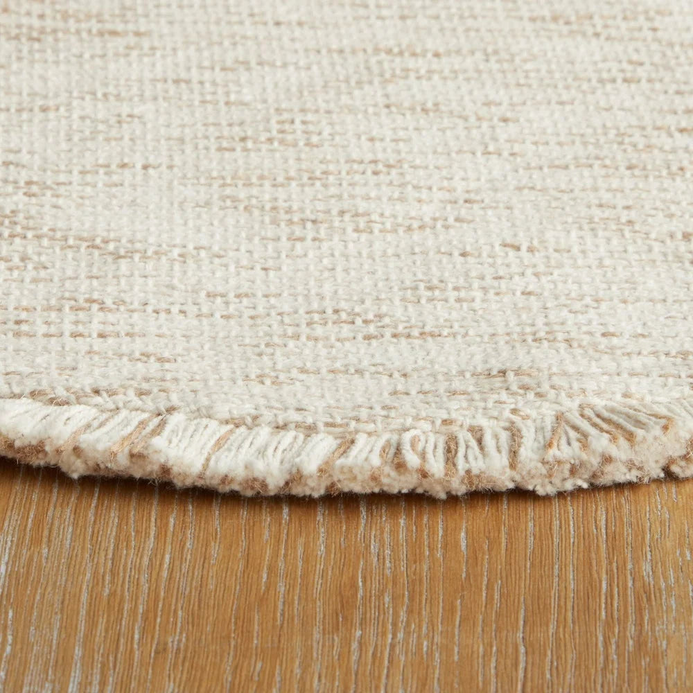 Warm Welcome Decor Round Cotton Jute Placemat 2 Pack Durable