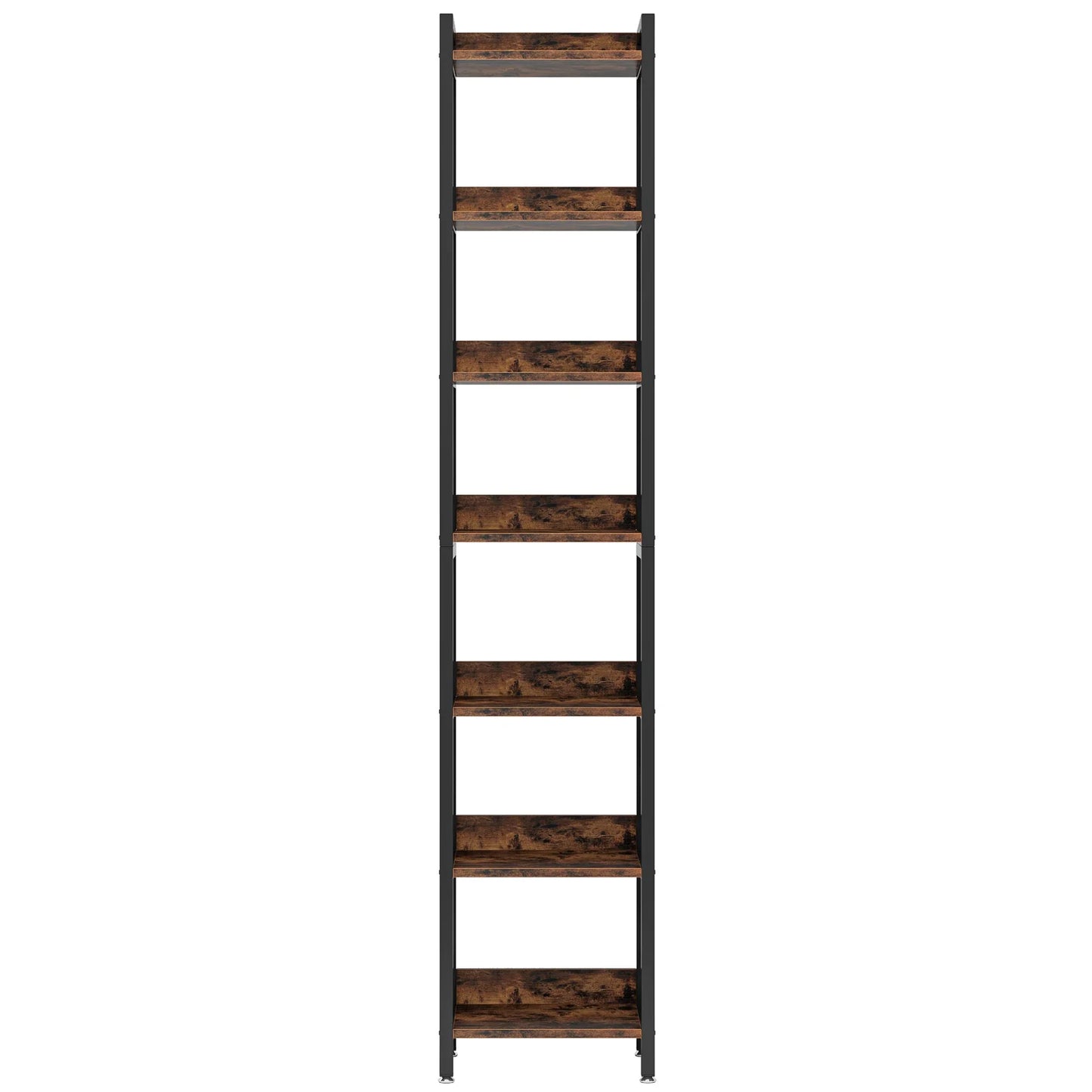 Tribesigns 7-Tier Skinny Bookshelf For Small Spaces Freestanding Display Organization