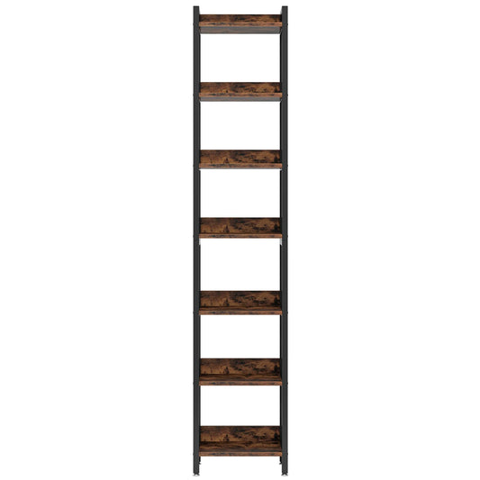 Tribesigns 7-Tier Skinny Bookshelf For Small Spaces Freestanding Display Organization