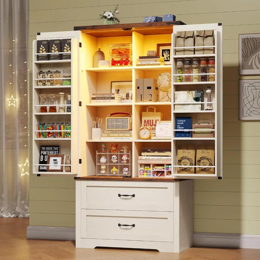 Warm Welcome Decor Kitchen Storage Cabinet Barn Doors