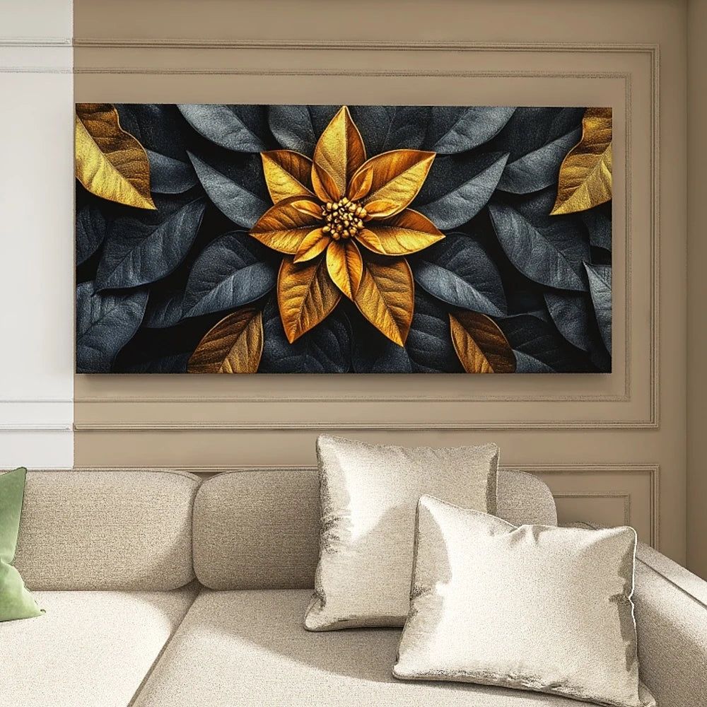 Pine Solid Wood Frame Canvas Wall Art
