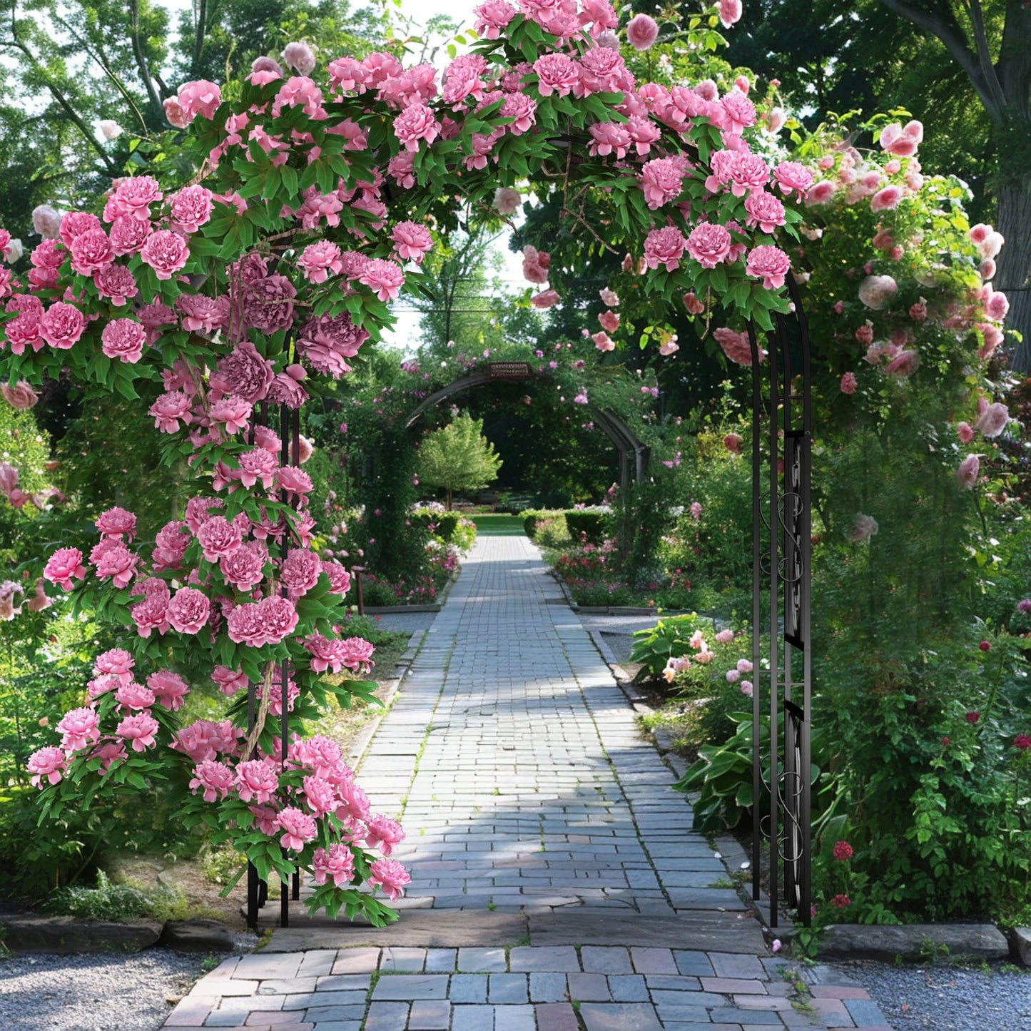 Feature Iron Garden Trellis Arch For Climbing Plants