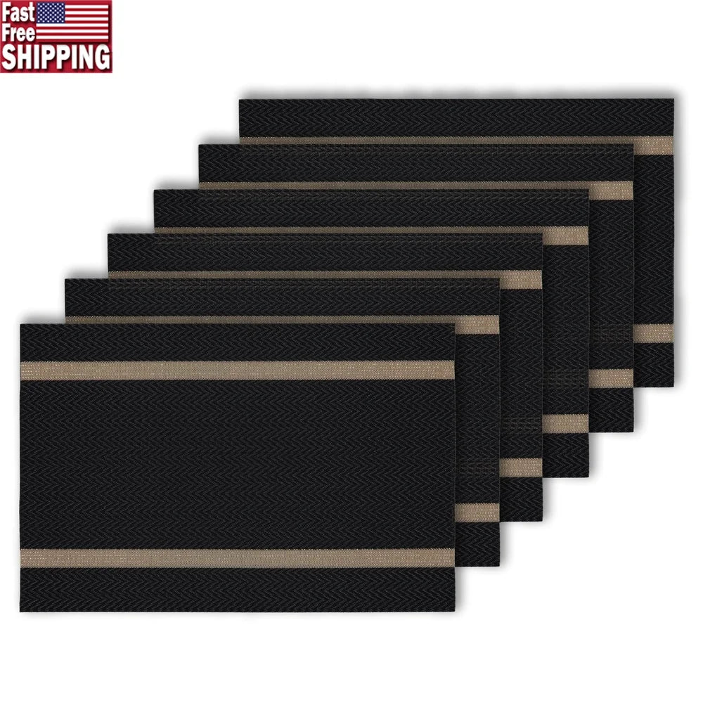 Warm Welcome Decor Durable Non Slip Placemats Set Of 6