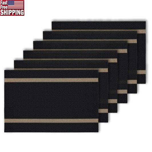 Warm Welcome Decor Durable Non Slip Placemats Set Of 6