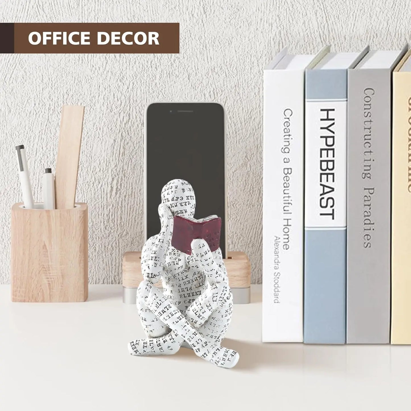 Warm Welcome Decor Reading Woman Statue Home Decor Figurine