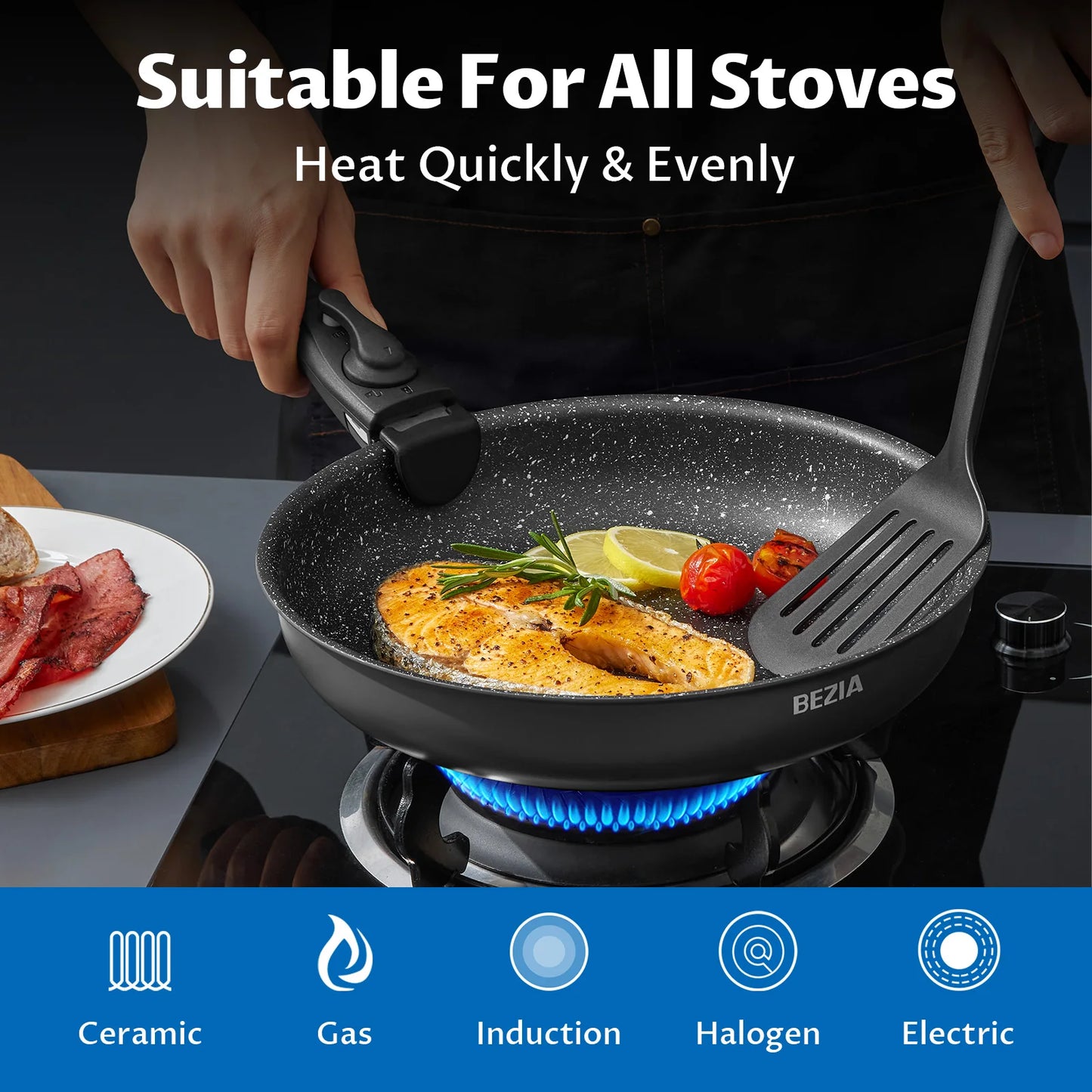 Warm Welcome Decor Induction Cookware Set Nonstick Pots