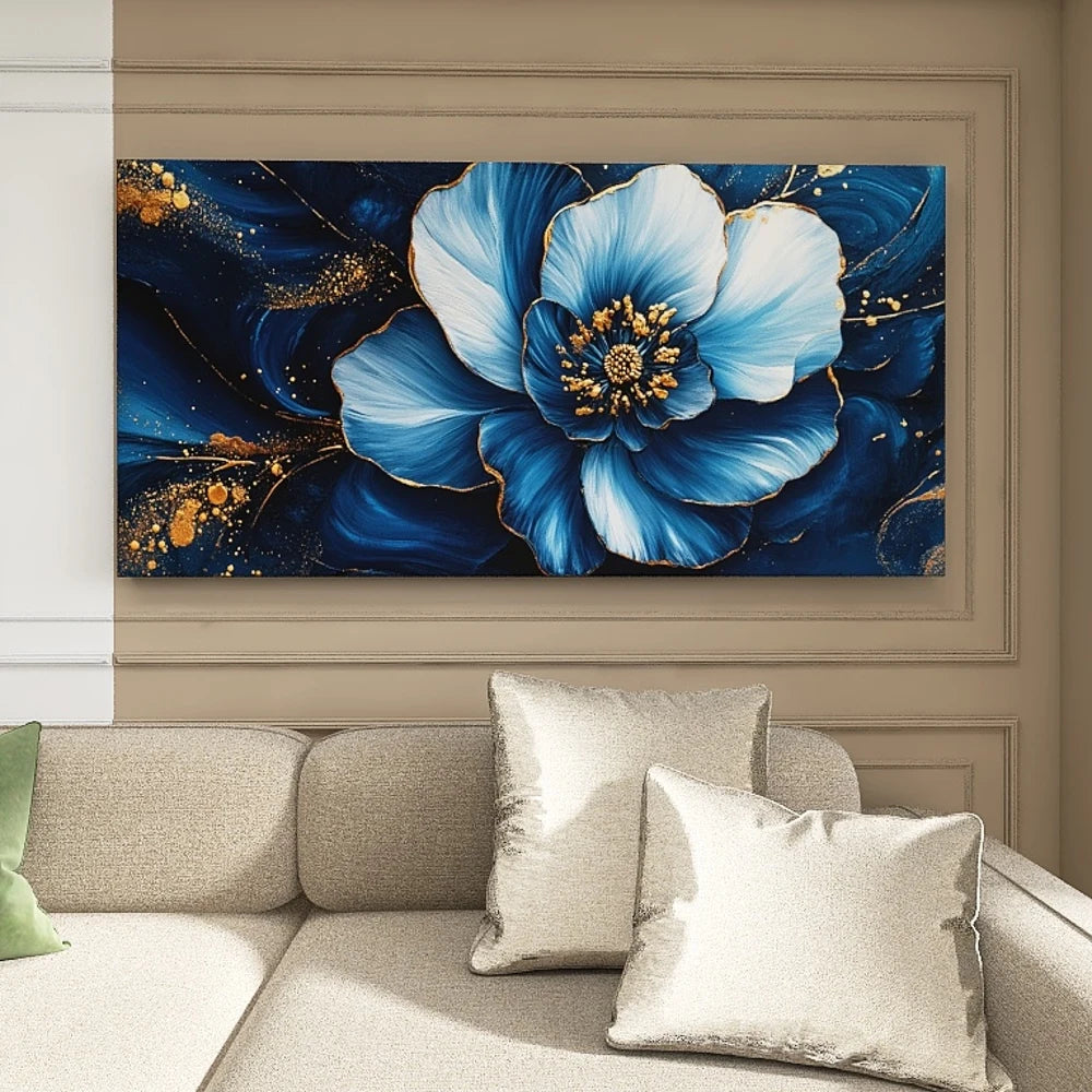 Canvas Wall Art Pine Wood Frame Living Room