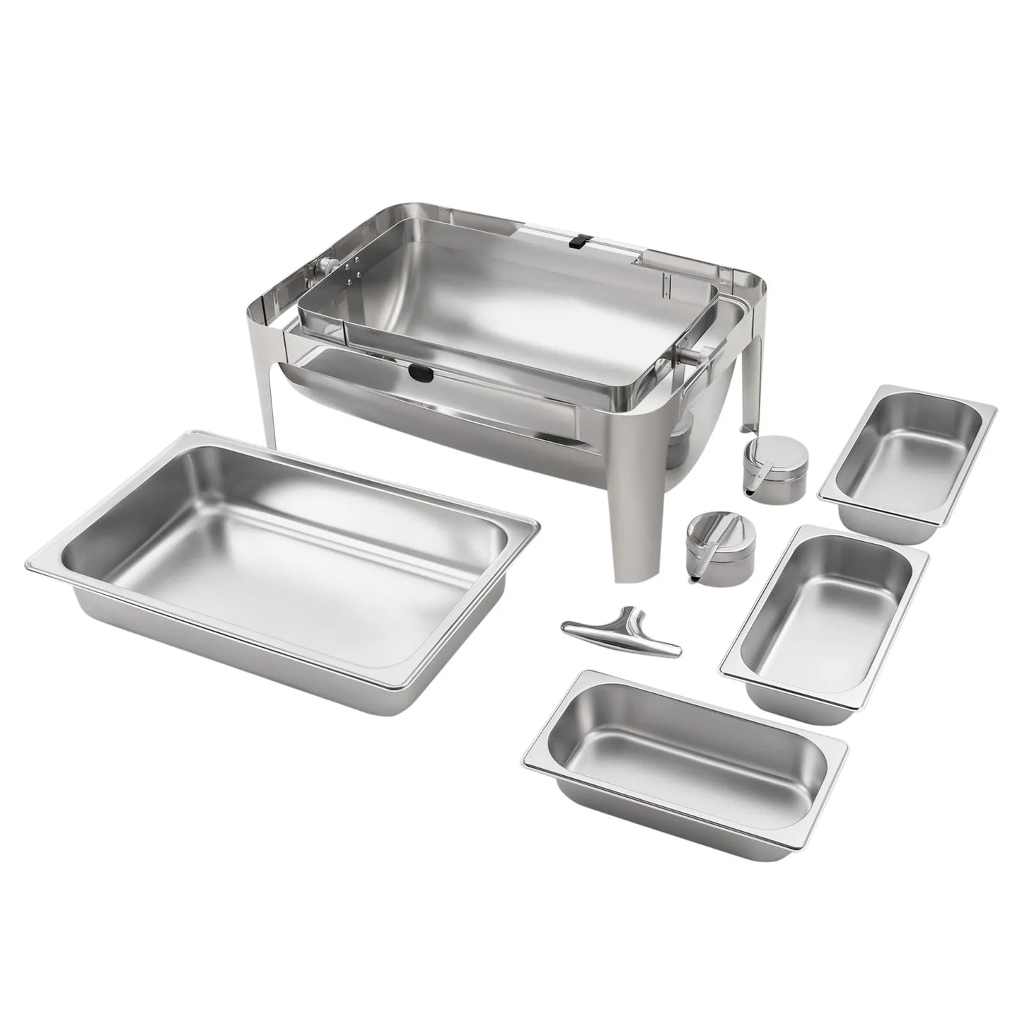 Roll Top Chafing Dish - Rectangular Buffet Server Set